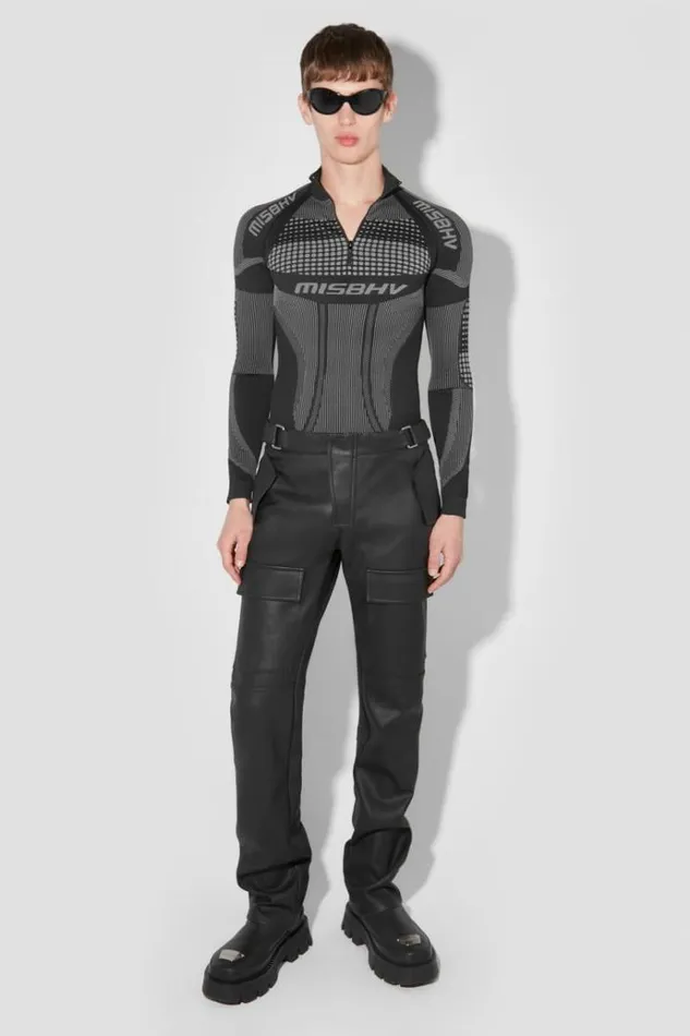 Tops Men MISBHV Sport Europa QuarterZip Longsleeve Muted Black