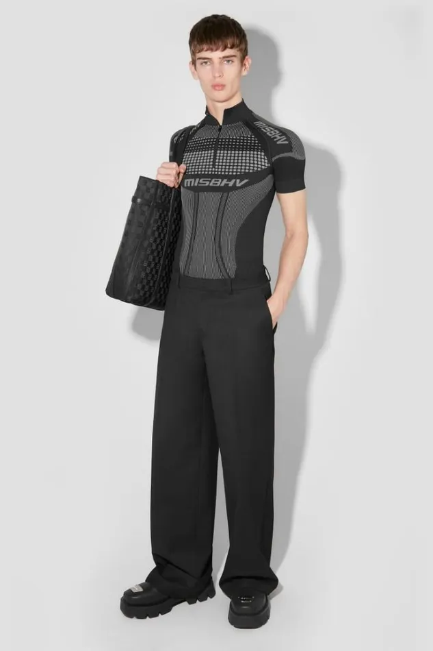 Tops Men MISBHV Sport Europa QuarterZip TShirt Muted Black