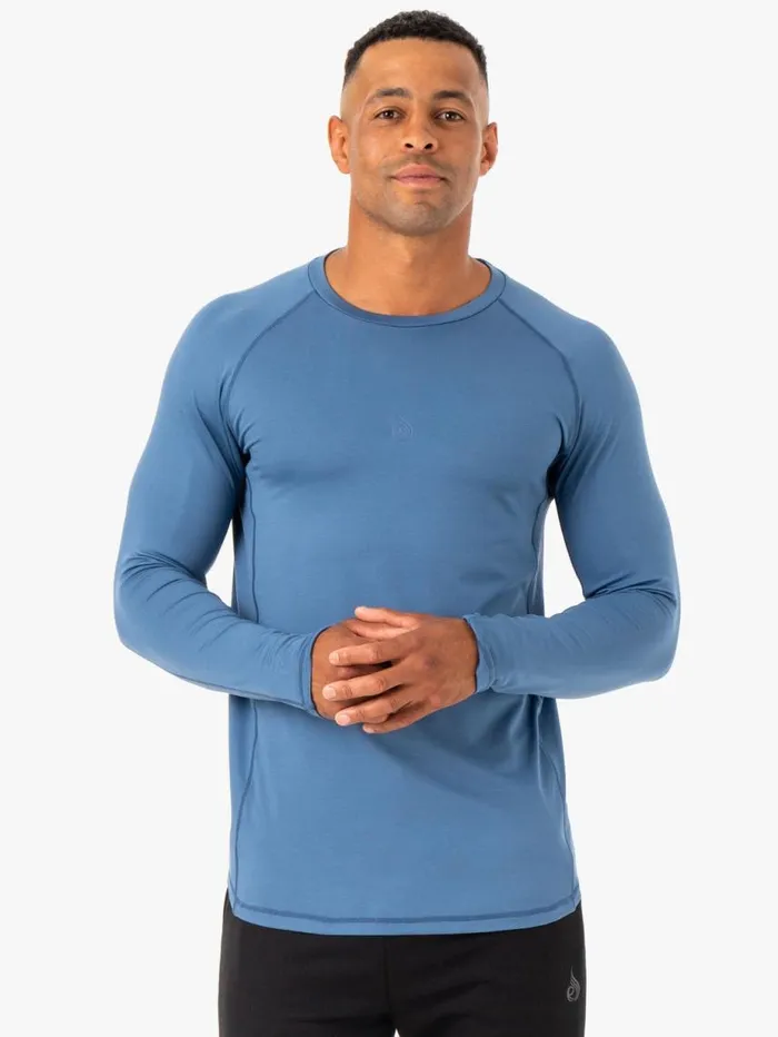 Tops Mens Ryderwear Enhance Long Sleeve Training Top Blue