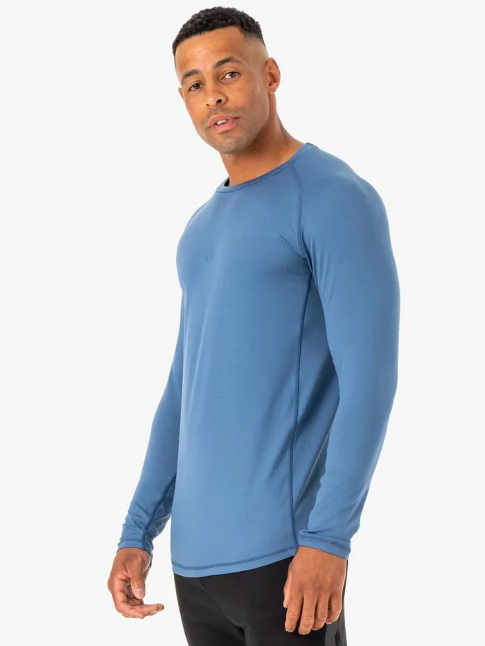 Tops Mens Ryderwear Enhance Long Sleeve Training Top Blue