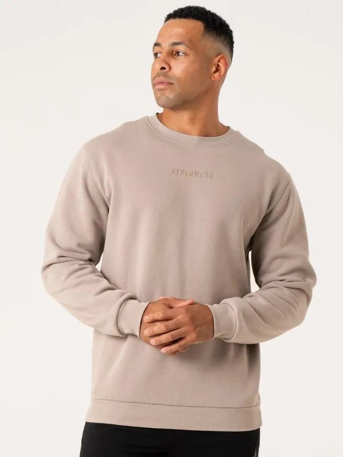 Tops Mens Ryderwear Pursuit Pullover Taupe