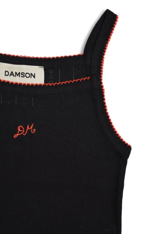 Tops Women Damson Madder Dm Cami Top 8211 Black Pointelle