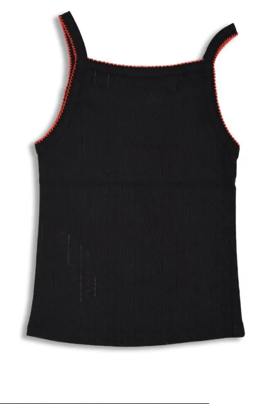 Tops Women Damson Madder Dm Cami Top 8211 Black Pointelle