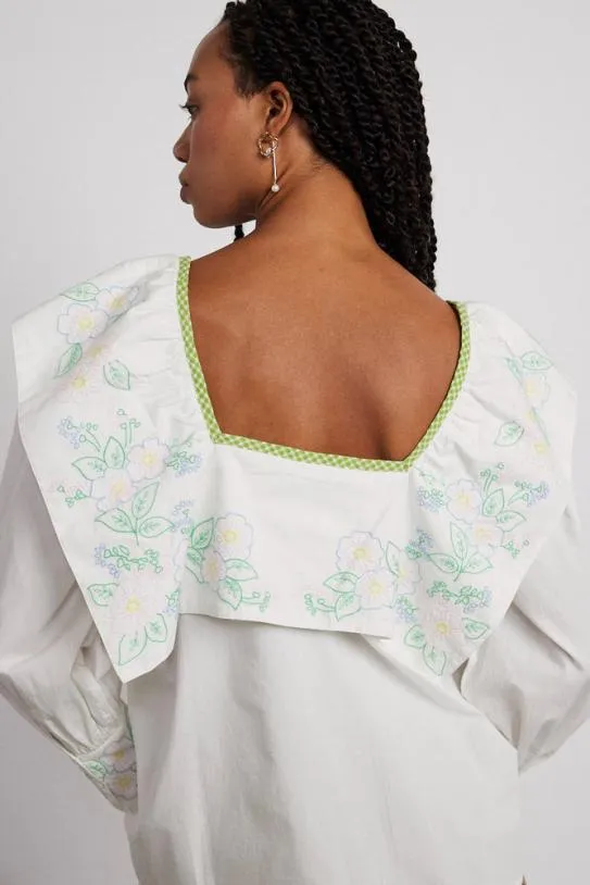 Tops Women Damson Madder Mala Blouse 8211 Floral Embroidery