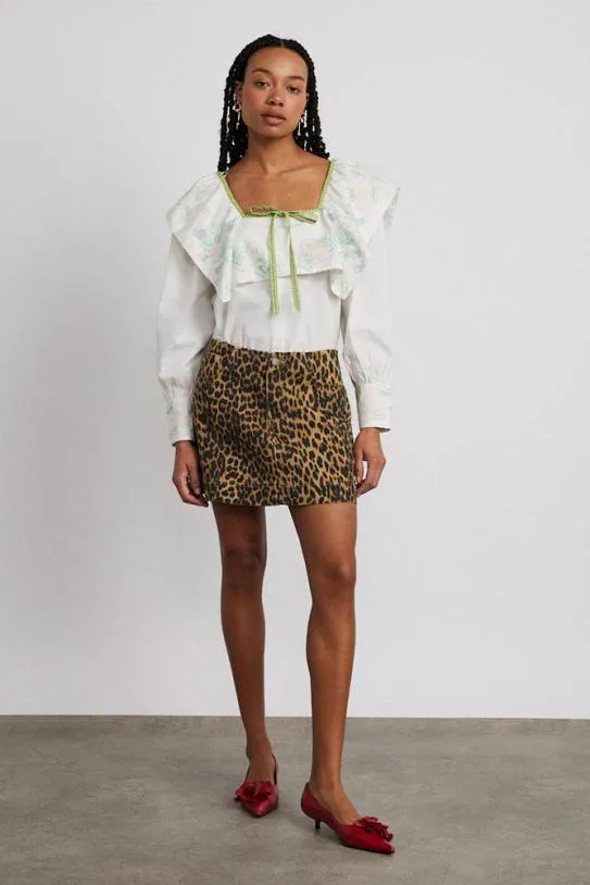 Tops Women Damson Madder Mala Blouse 8211 Floral Embroidery