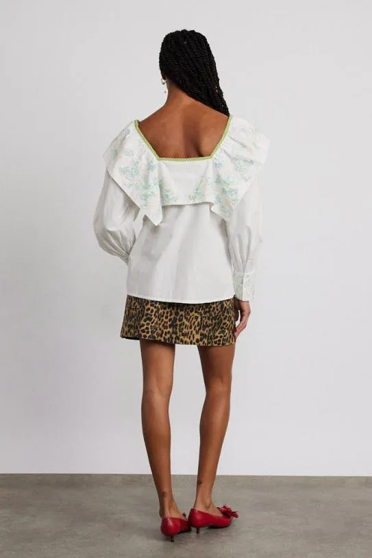 Tops Women Damson Madder Mala Blouse 8211 Floral Embroidery