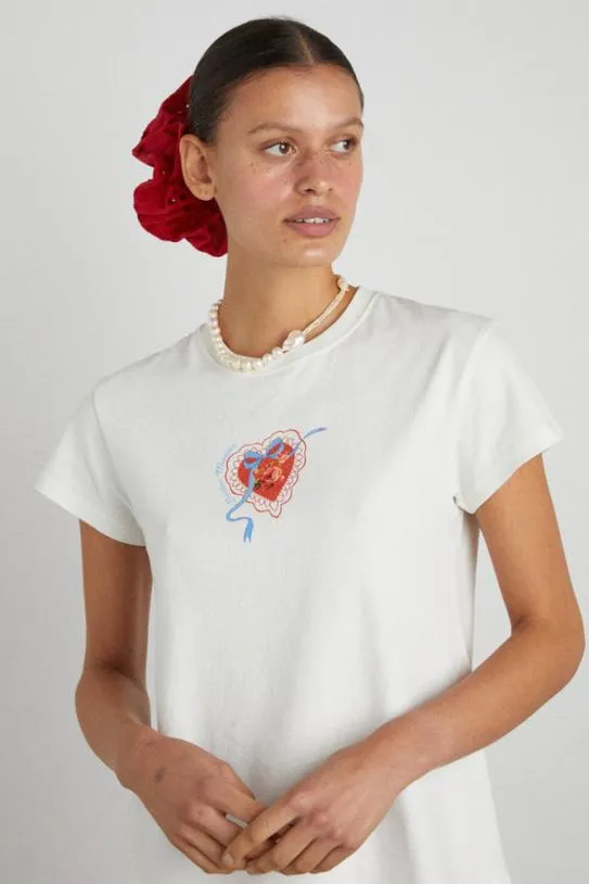 Tops Women Damson Madder Valentine Shrunken Tee