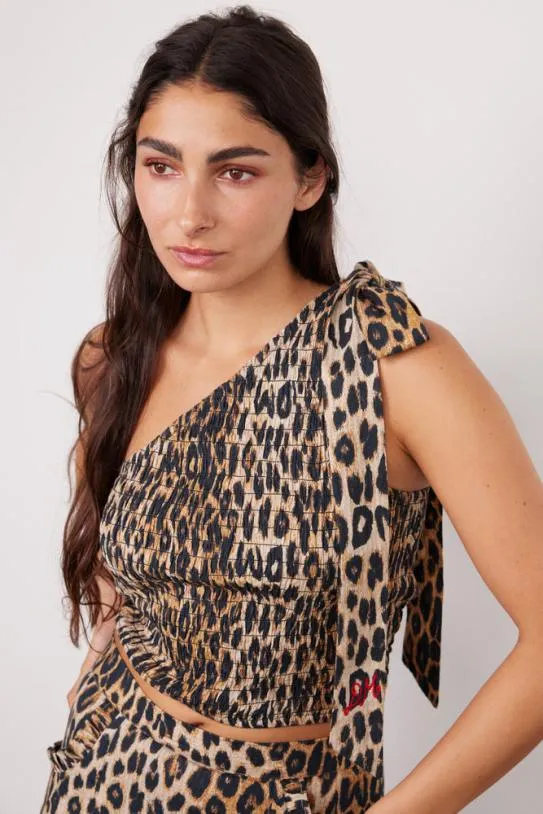 Tops Women Damson Madder Zadie Asym Top 8211 Leopard
