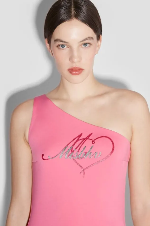Tops Women MISBHV Heart One Shoulder Top Pink