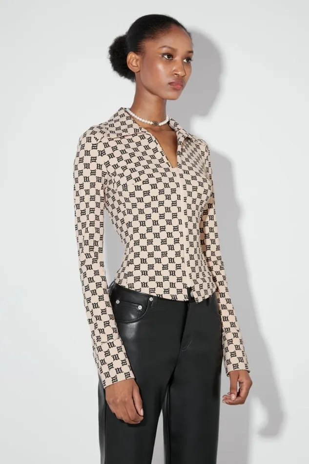 Tops Women MISBHV Monogram 90039S Shirt Beige