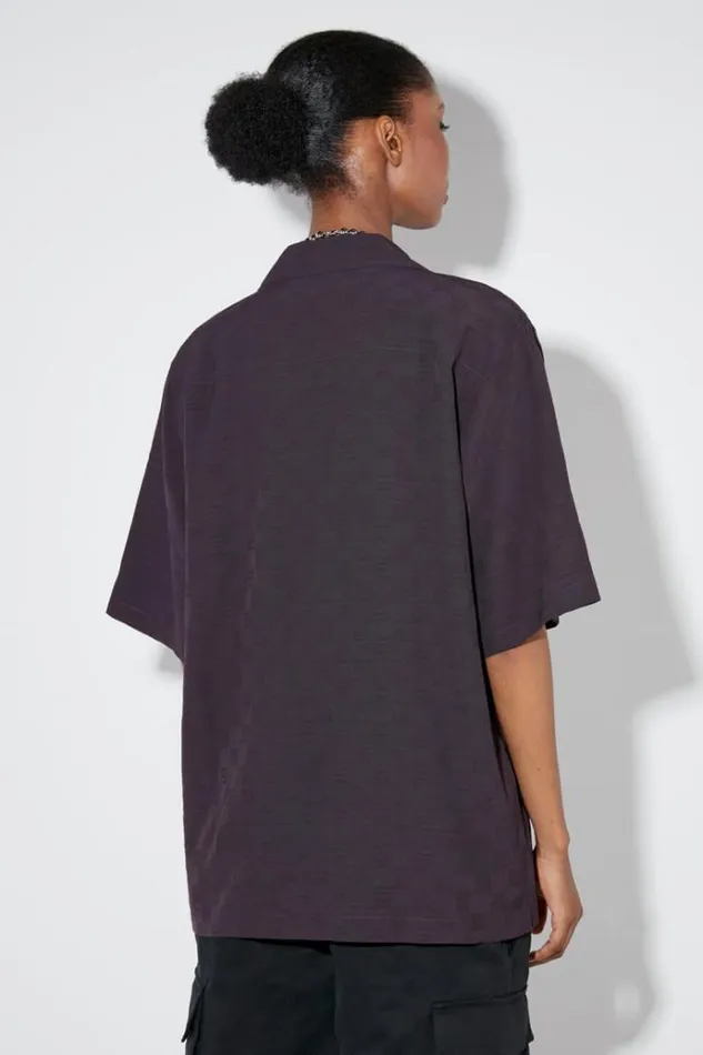 Tops Women MISBHV Resort Monogram Viscose Wool Shirt Washed Black