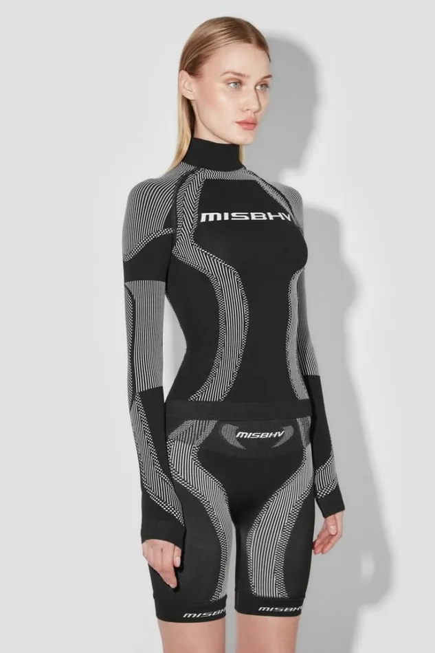 Tops Women MISBHV Sport Active Wear Longsleeve Blackwhite