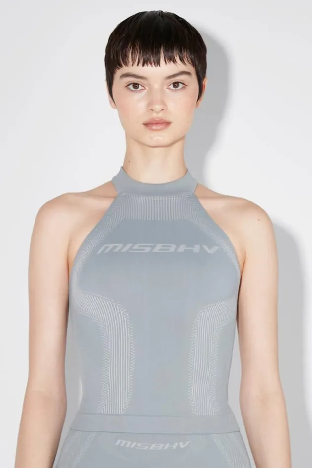 Tops Women MISBHV Sport Halter Top Steel Blue