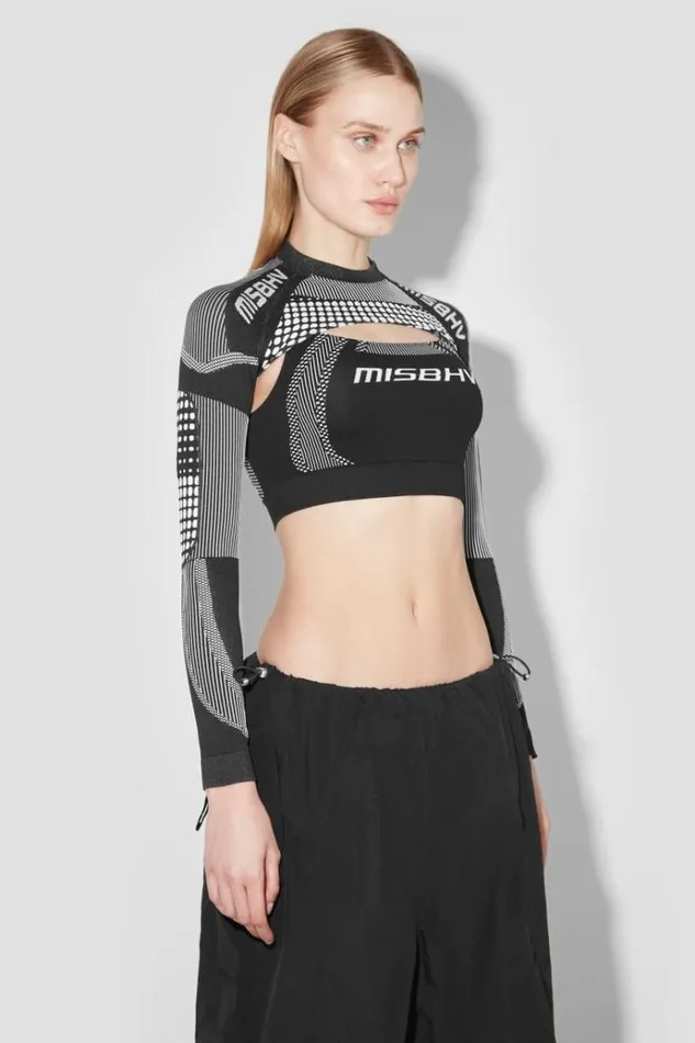 Tops Women MISBHV Sport Shrug Longsleeve Blackwhite