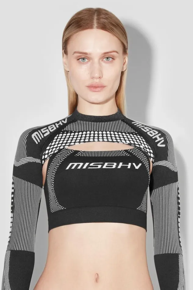 Tops Women MISBHV Sport Shrug Longsleeve Blackwhite
