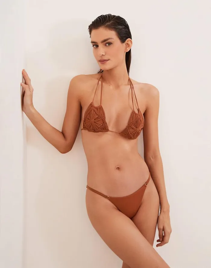 Tops Women ViX Paula Hermanny Alice Tri Top 8211 Camel
