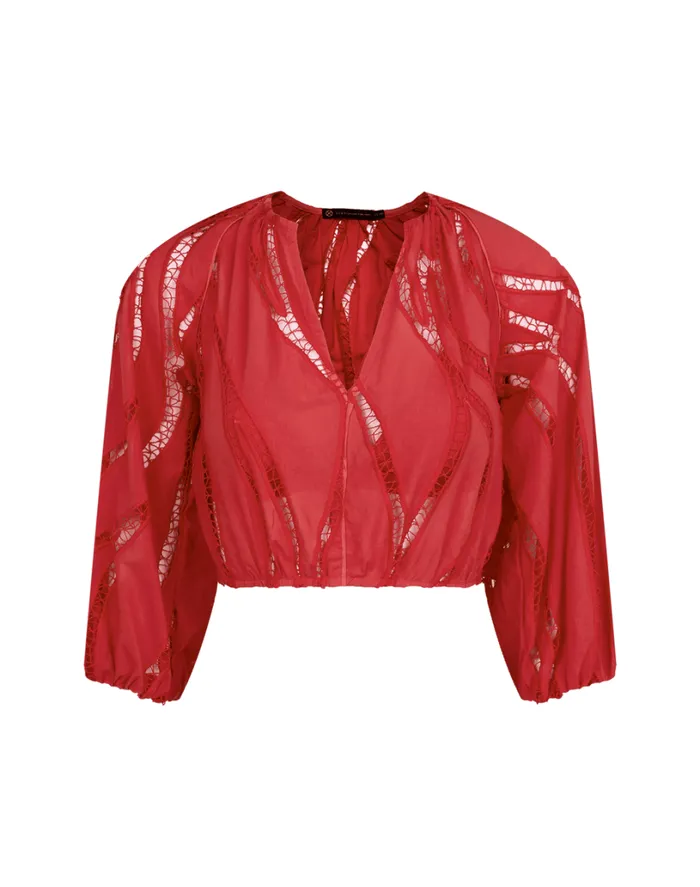 Tops Women ViX Paula Hermanny Babi Blouse 8211 Raspberry