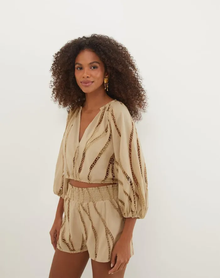 Tops Women ViX Paula Hermanny Babi Blouse 8211 Santal