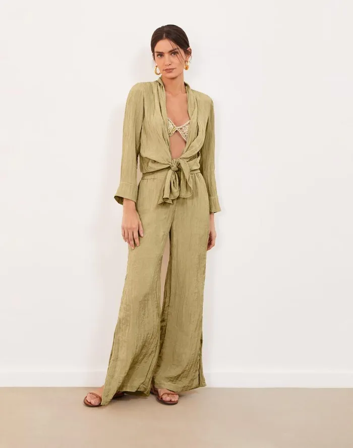 Tops Women ViX Paula Hermanny Carol Cardigan 8211 Olivine
