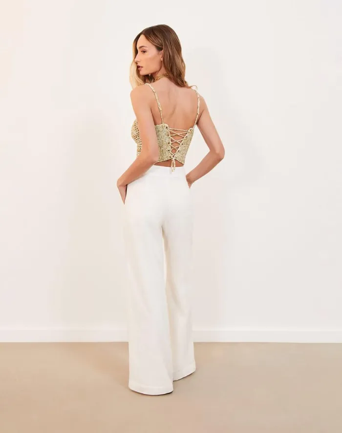 Tops Women ViX Paula Hermanny Celeste Top 8211 Off White