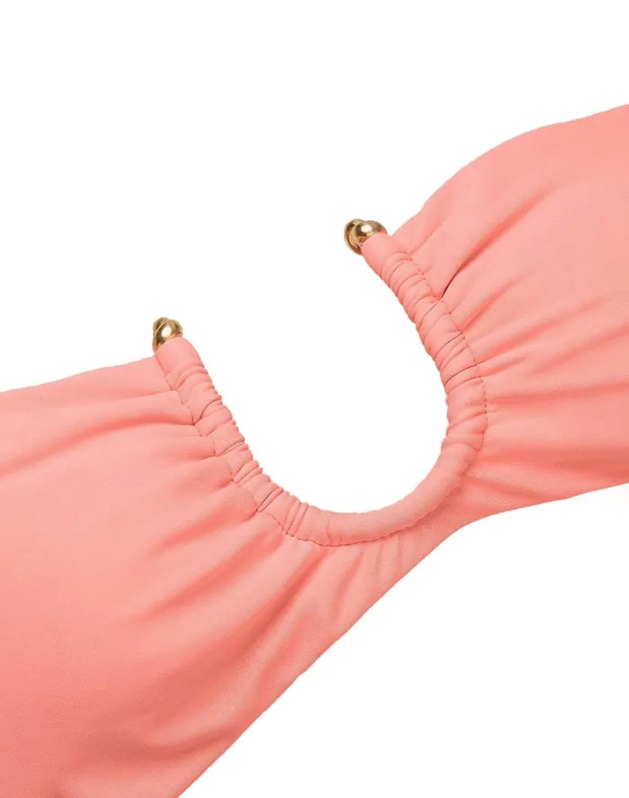 Tops Women ViX Paula Hermanny Cora Bandeau Top 8211 Peach