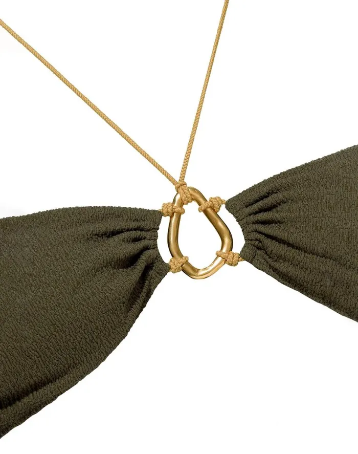 Tops Women ViX Paula Hermanny Firenze Adalia Bandeau Top 8211 Evergreen