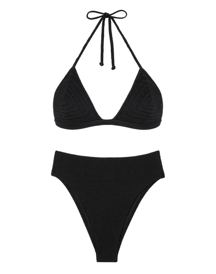Tops Women ViX Paula Hermanny Firenze Emily Neo Slim Tri Top 8211 Black