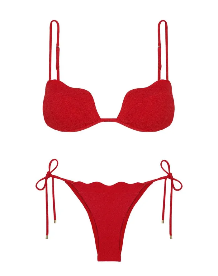 Tops Women ViX Paula Hermanny Firenze Lou Top 8211 Red Pepper