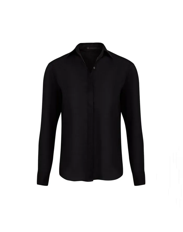 Tops Women ViX Paula Hermanny Jaque Long Sleeve Blouse 8211 Black