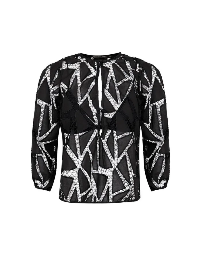 Tops Women ViX Paula Hermanny Julieta Long Sleeve Blouse 8211 Black