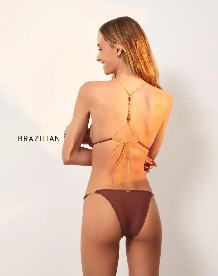 Tops Women ViX Paula Hermanny Kaia T Back Top 8211 Nutshell