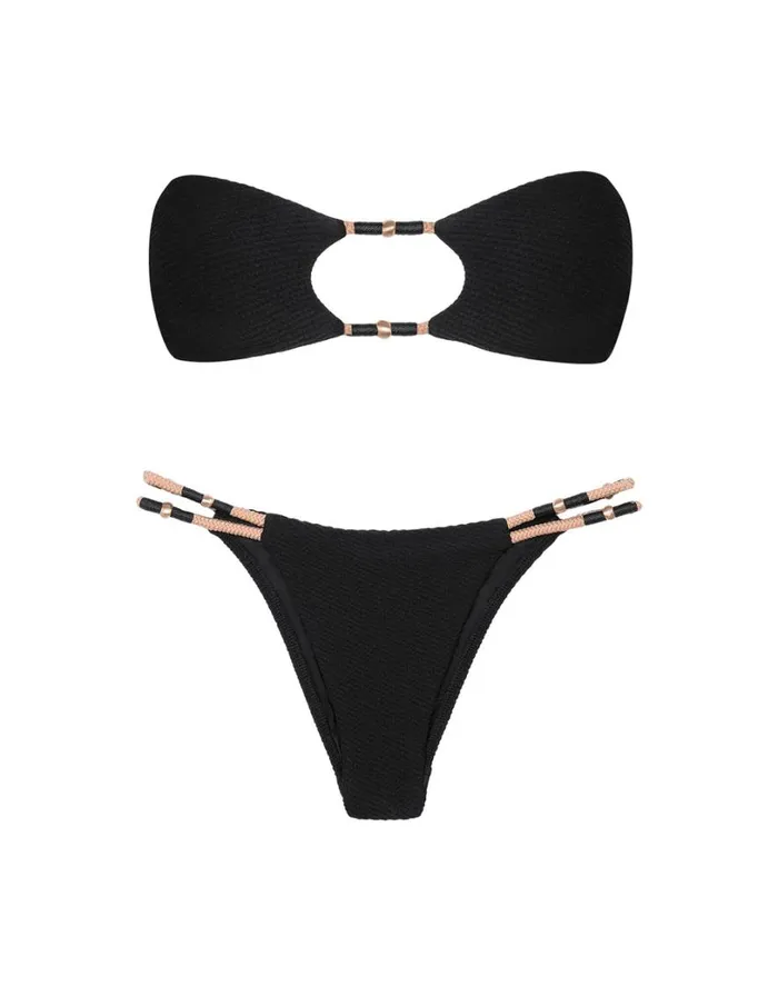 Tops Women ViX Paula Hermanny Layla Bandeau Top 8211 Black