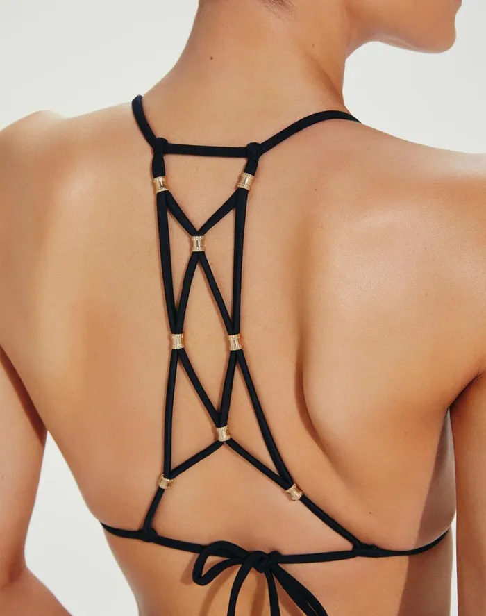 Tops Women ViX Paula Hermanny Lucy Triangle Top 8211 Black