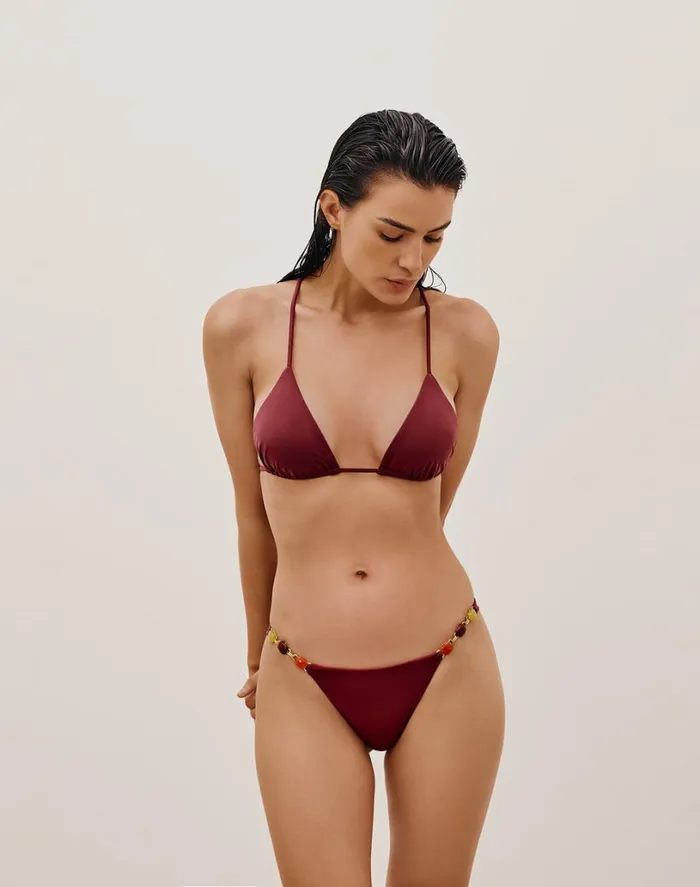 Tops Women ViX Paula Hermanny Martha T Back Top 8211 Cranberry
