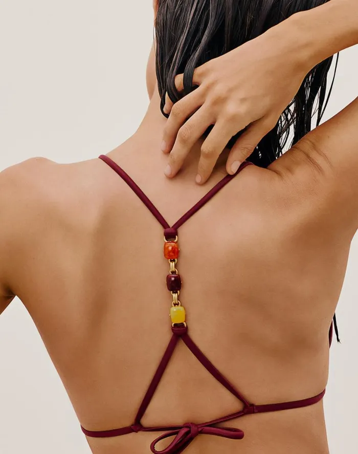 Tops Women ViX Paula Hermanny Martha T Back Top 8211 Cranberry
