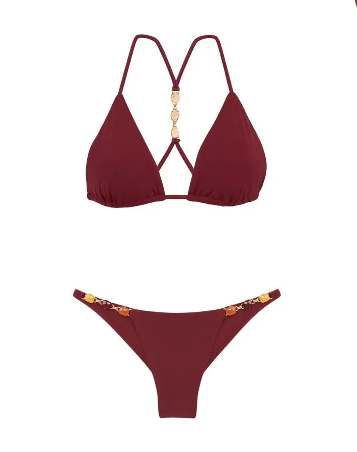 Tops Women ViX Paula Hermanny Martha T Back Top 8211 Cranberry