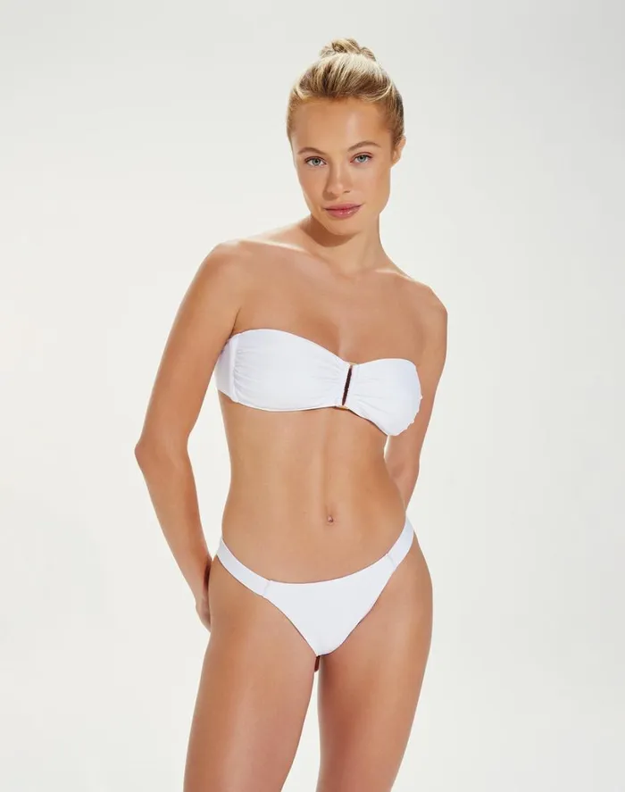 Tops Women ViX Paula Hermanny Square Bandeau Top 8211 White