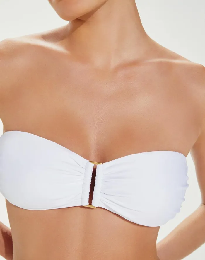 Tops Women ViX Paula Hermanny Square Bandeau Top 8211 White