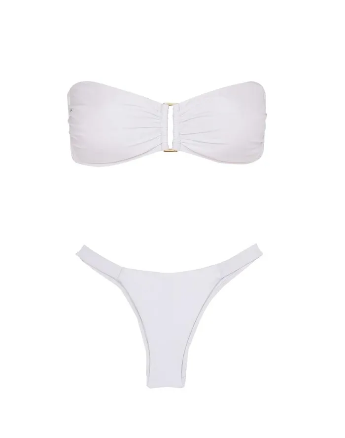 Tops Women ViX Paula Hermanny Square Bandeau Top 8211 White