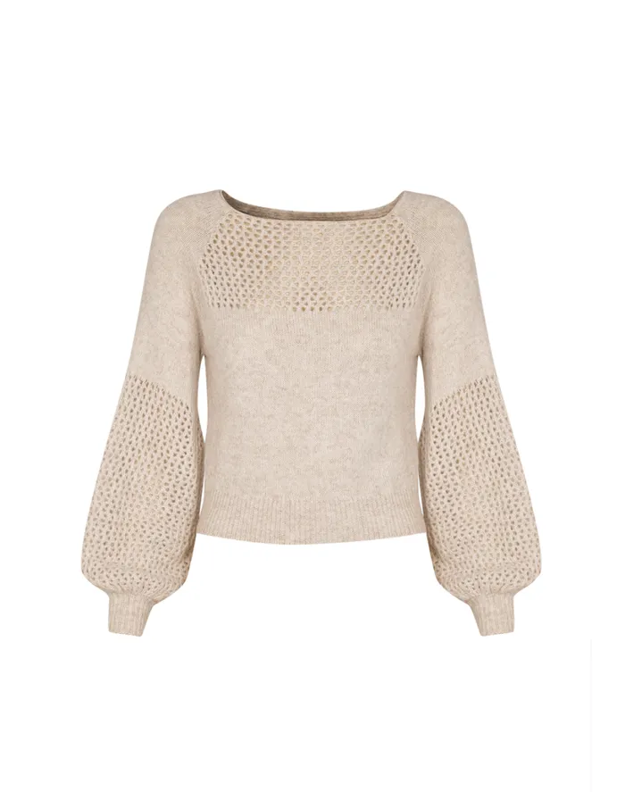 Tops Women ViX Paula Hermanny Teresa Sweater 8211 Off White