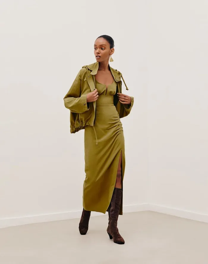 Tops Women ViX Paula Hermanny Yoko Jacket 8211 Avocado