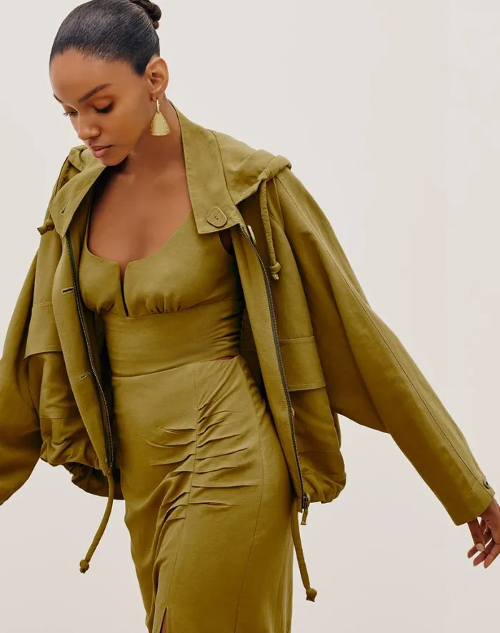 Tops Women ViX Paula Hermanny Yoko Jacket 8211 Avocado