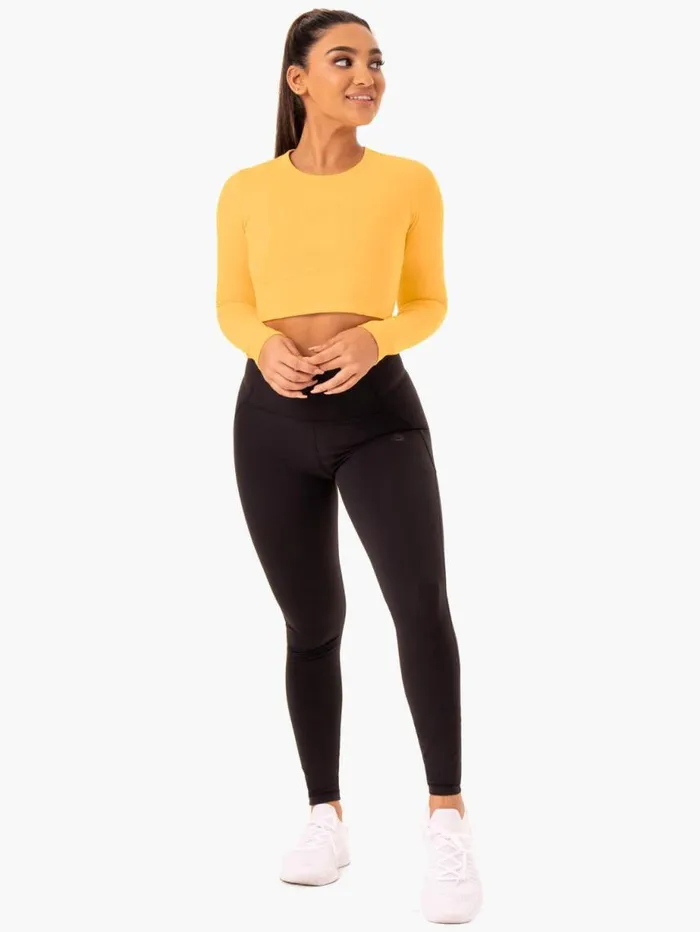 Tops Womens Ryderwear Sola Long Sleeve Top Mango