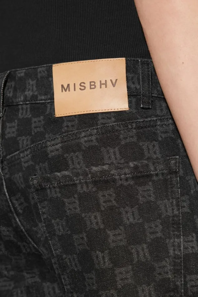 Trousers Men MISBHV Denim Monogram Carpenter Trousers Black