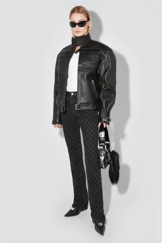 Trousers Women MISBHV Denim Monogram Trousers Black