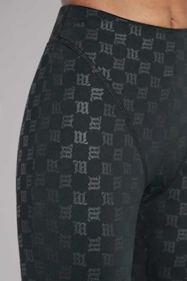 Trousers Women MISBHV Monogram Flared Trousers Black
