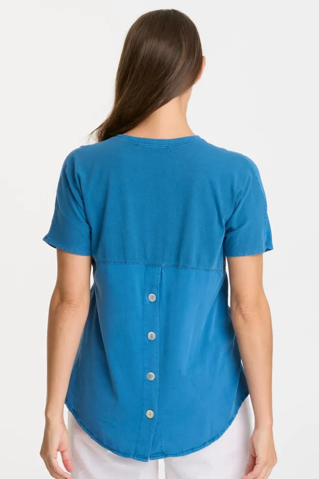 Twill Clara Top Poseidon Pigment Clothing XCVI ShirtsBlouses