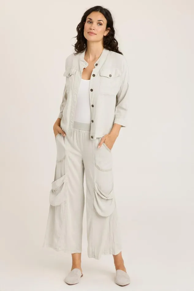 Twill Colbert Jacket Whitecap Pigment Clothing XCVI Jackets