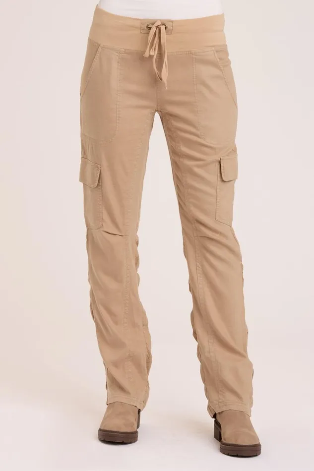 Twill Scrunch Leg Cargo Burlap Clothing XCVI Pants