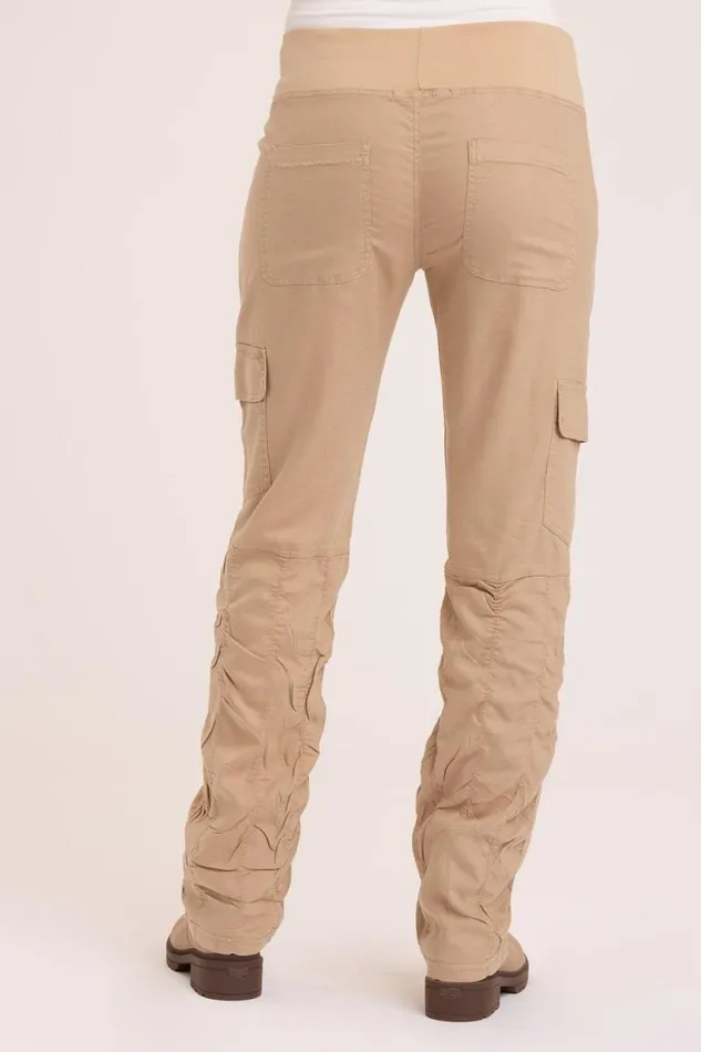Twill Scrunch Leg Cargo Burlap Clothing XCVI Pants